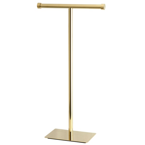 Claremont Freestanding Toilet Paper Stand, Polished Brass